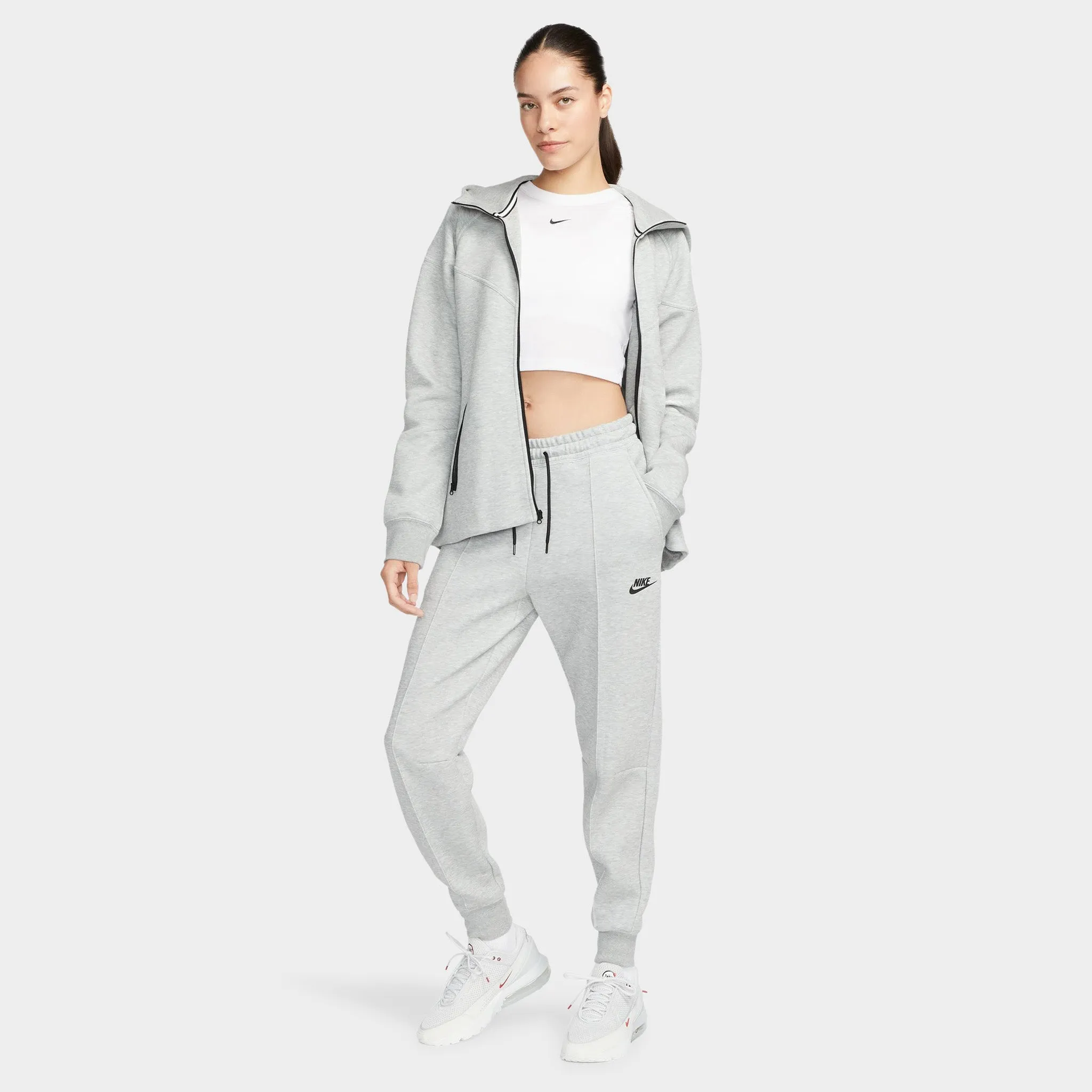 Nike Sportswear Women's Tech Fleece Mid-Rise Joggers Dark Grey Heather / Black