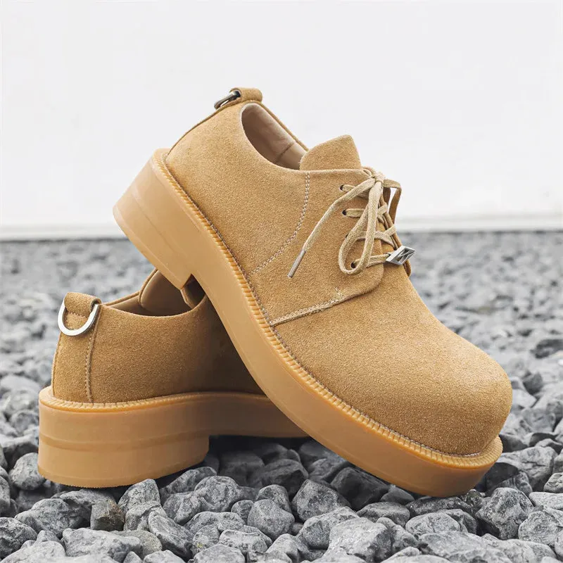 Nowan Round Toe Suede Derby Shoes