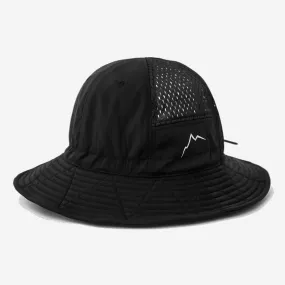 Nylon Mesh Black Bucket Hat