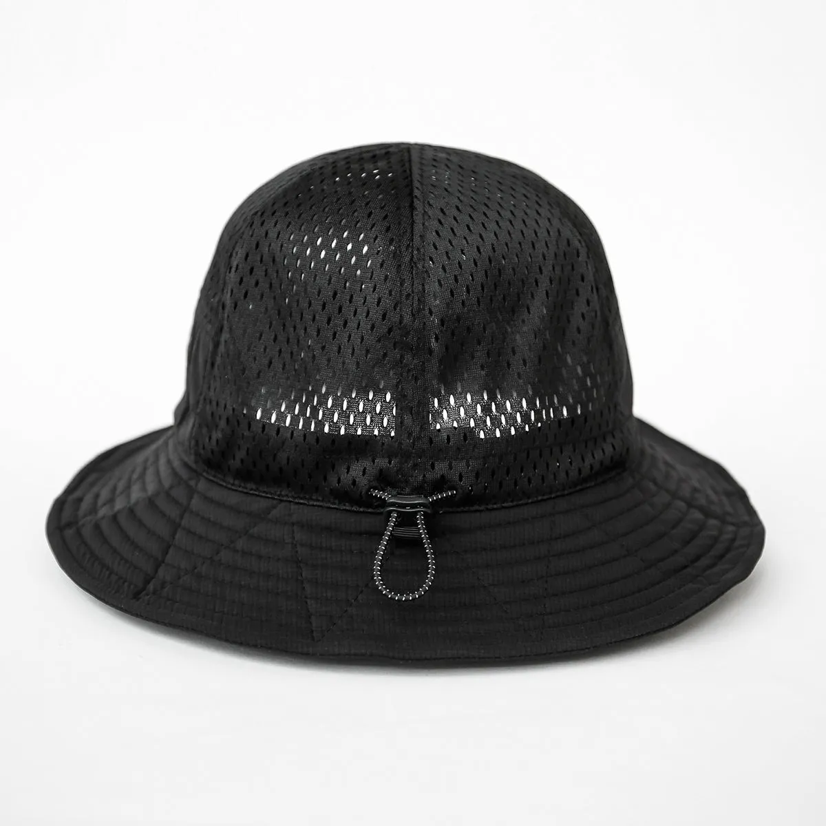 Nylon Mesh Black Bucket Hat