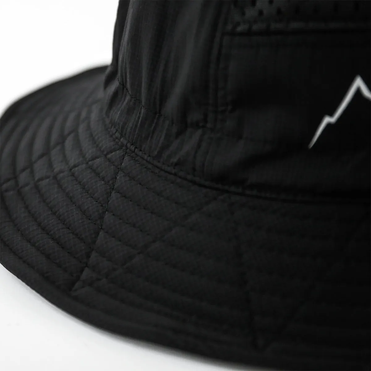 Nylon Mesh Black Bucket Hat