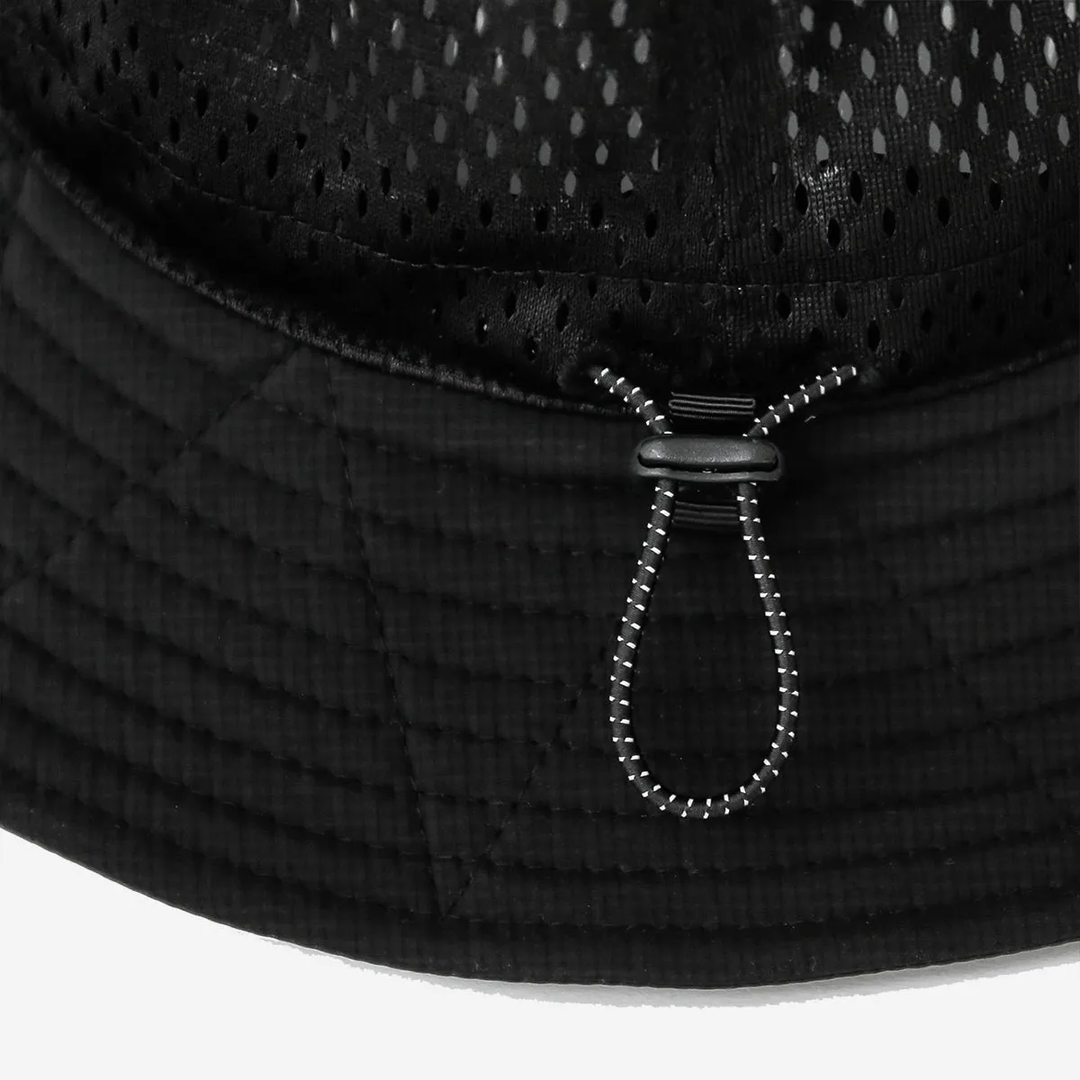 Nylon Mesh Black Bucket Hat