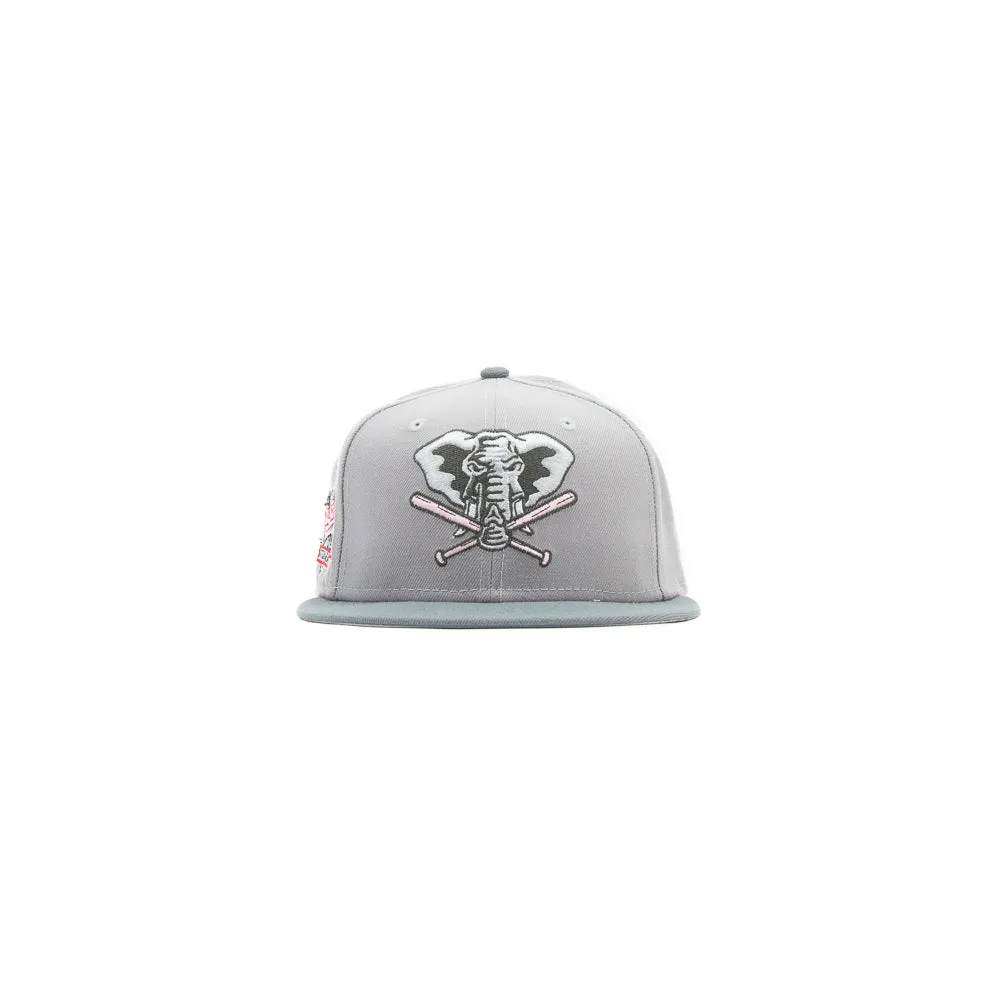 Oakland Athletics 1989 World Series Fitted Hat (Gray)