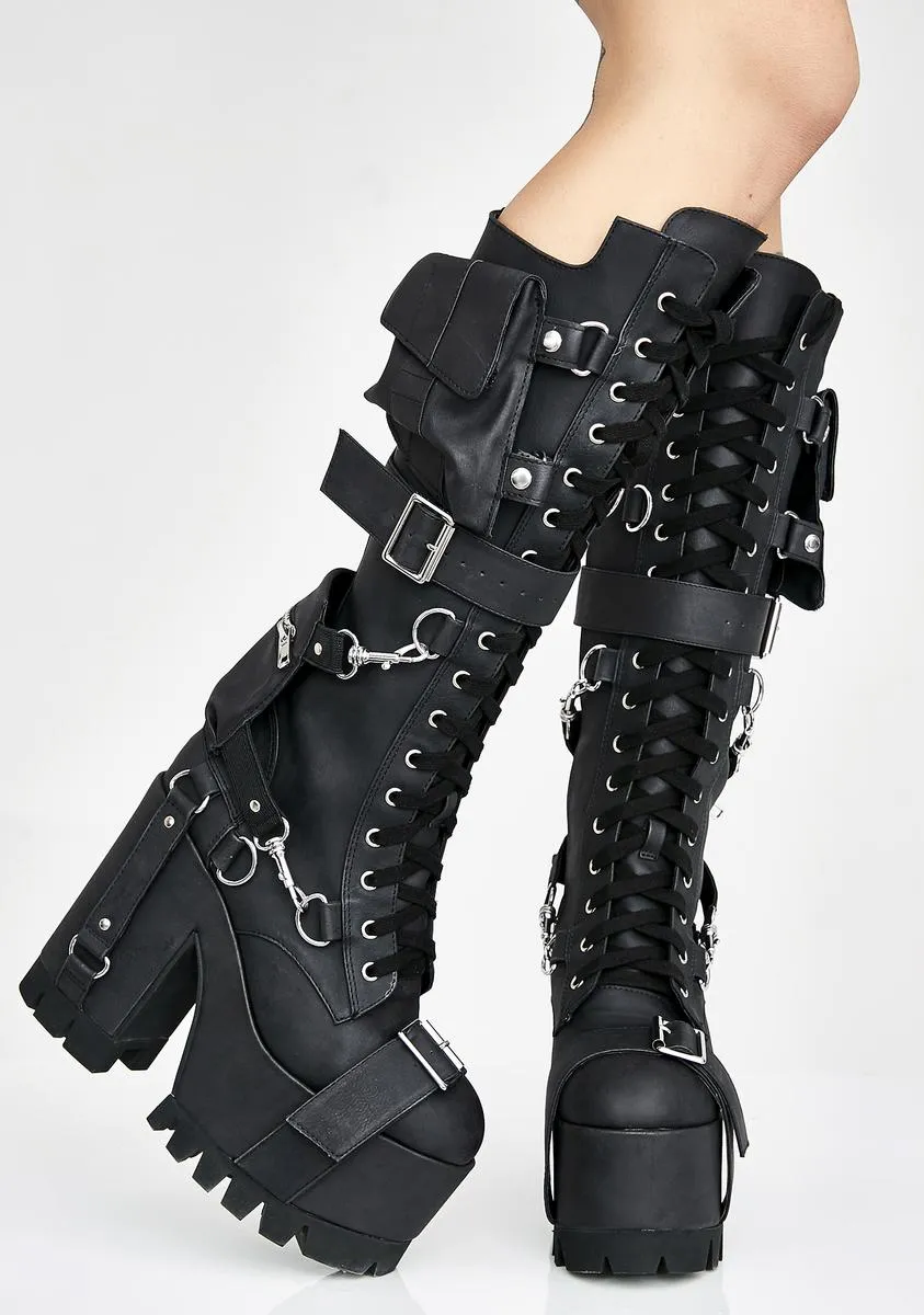 Obsidian Wasteland Buckle Boots-