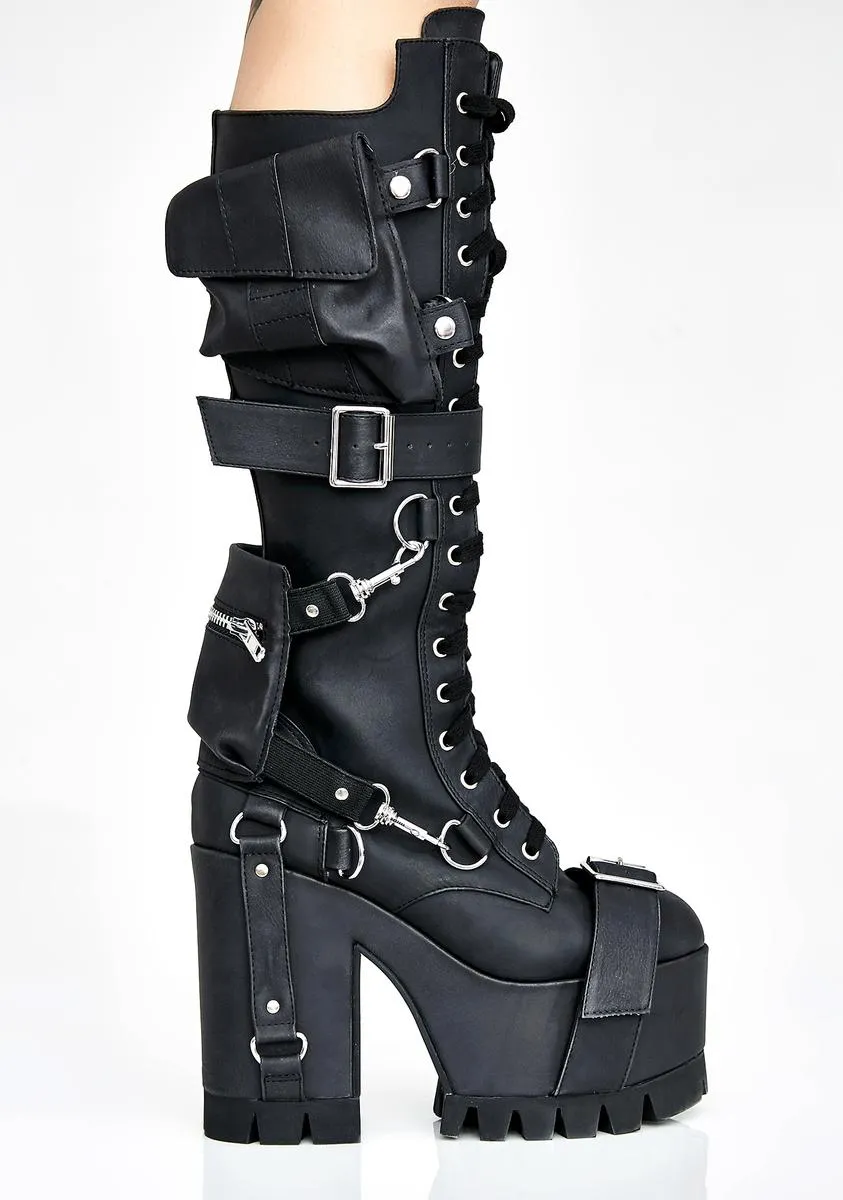 Obsidian Wasteland Buckle Boots-