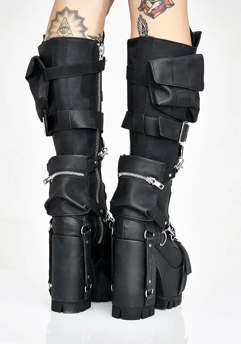 Obsidian Wasteland Buckle Boots-