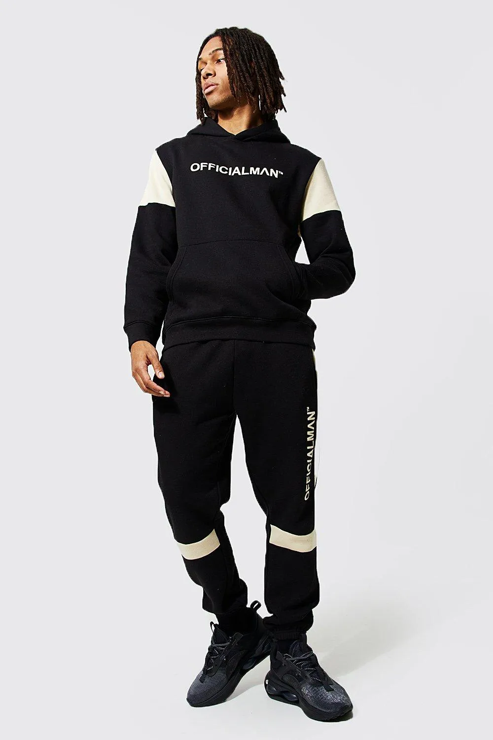 Official Man Colour Block Tracksuit | boohooMAN UK