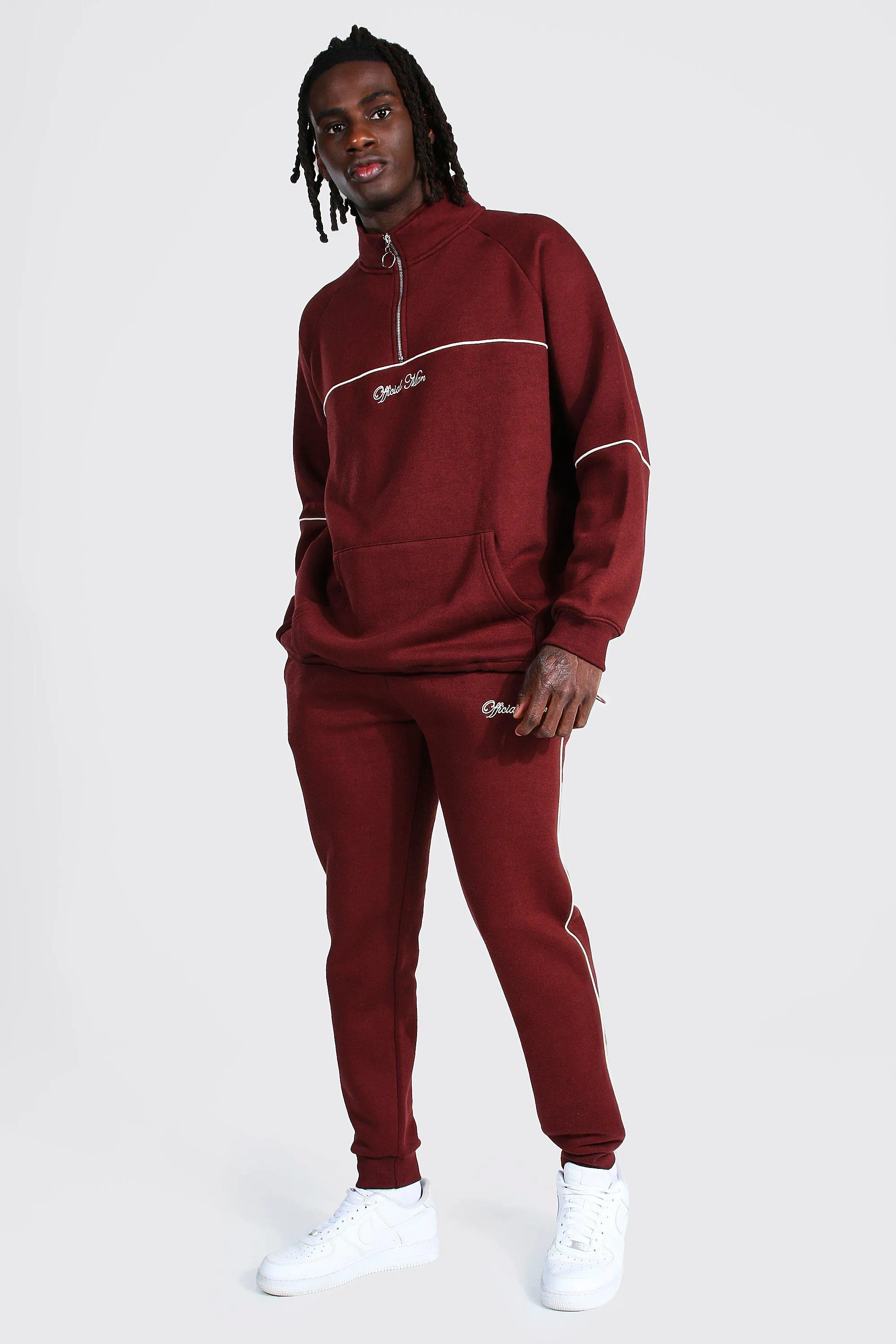 Official Oversized Funnel Neck Tracksuit | boohooMAN UK