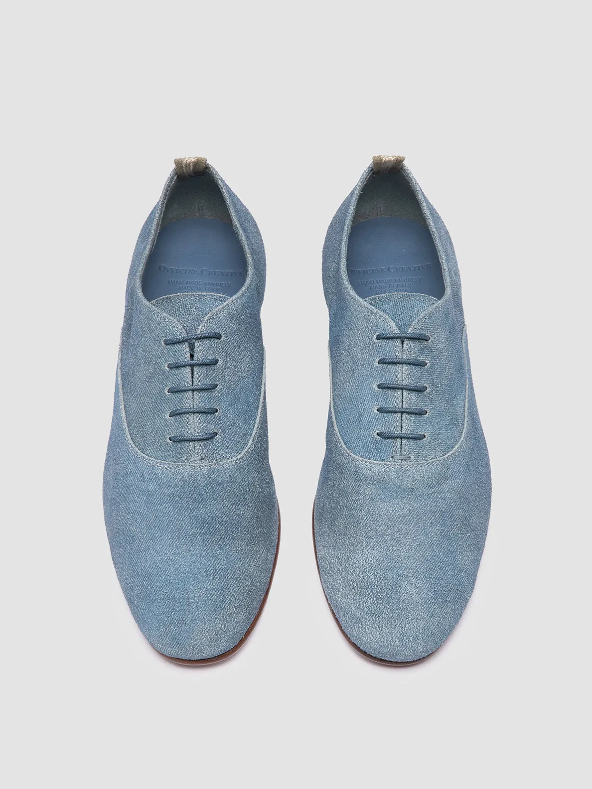 OLIVER 005 - Blue Suede Oxford Shoes