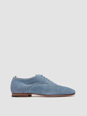 OLIVER 005 - Blue Suede Oxford Shoes