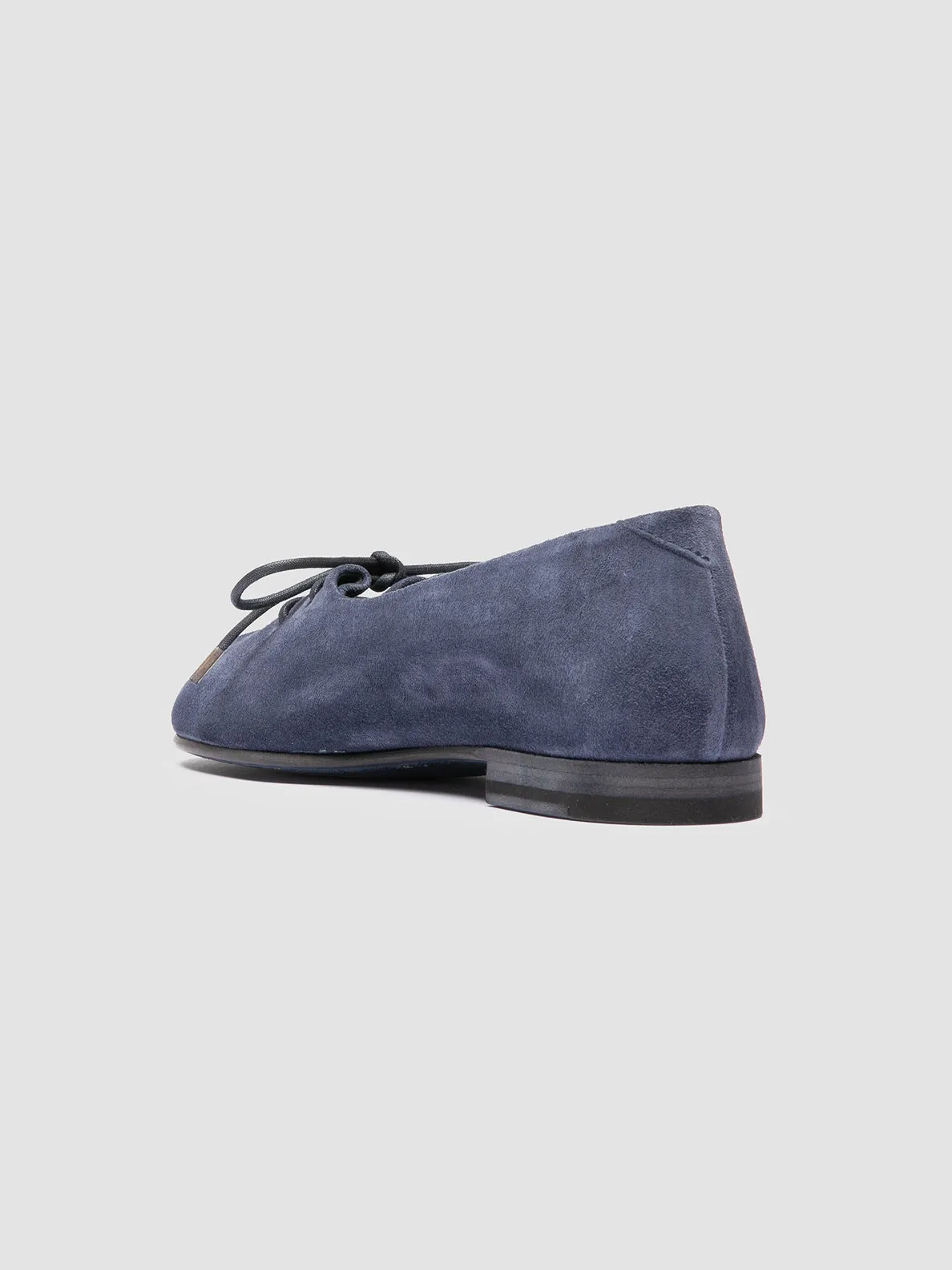 OLIVER 102 - Blue Suede Ballerina Shoes