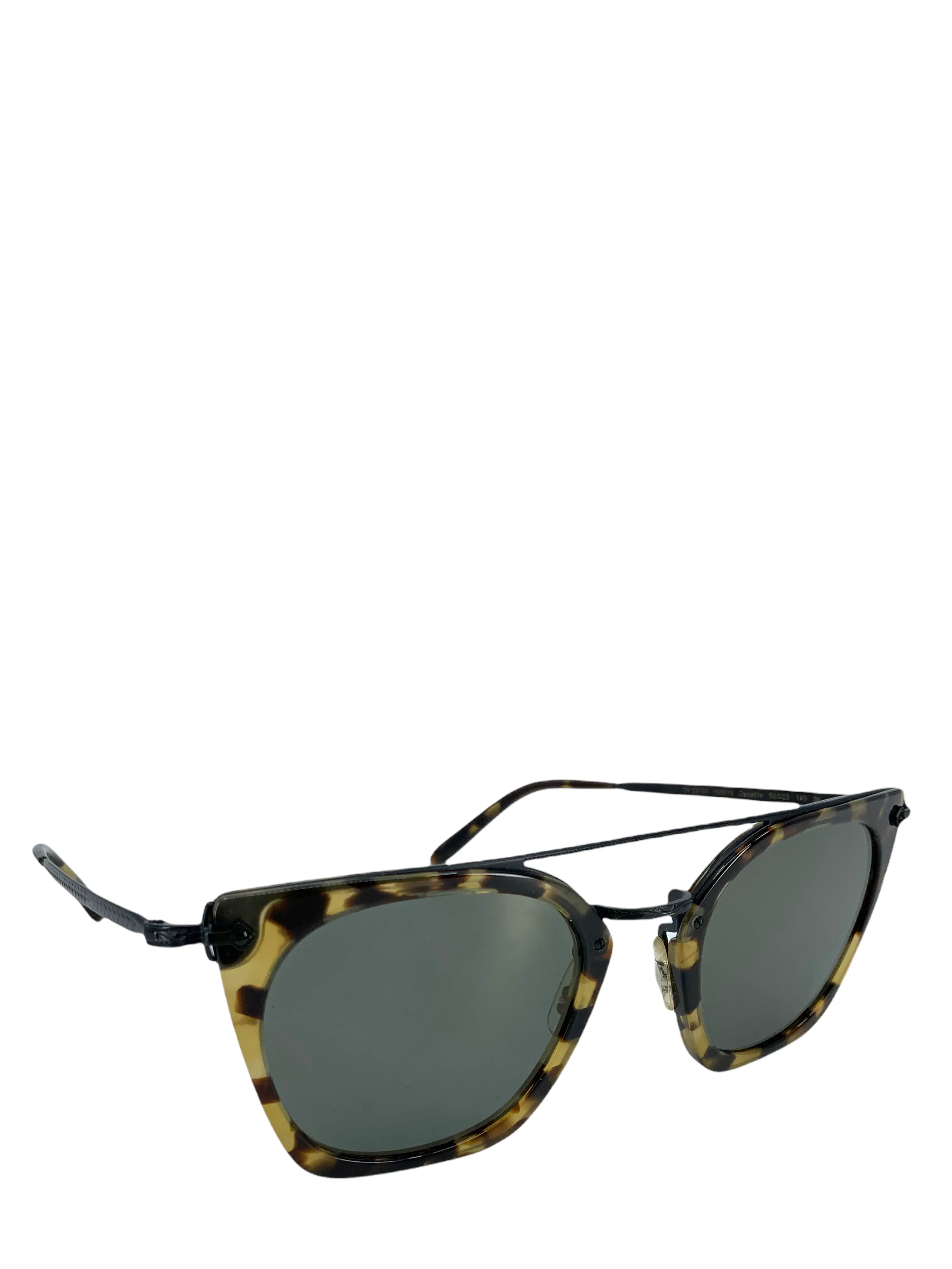 Oliver Peoples Tortoise Flat Sunglasses