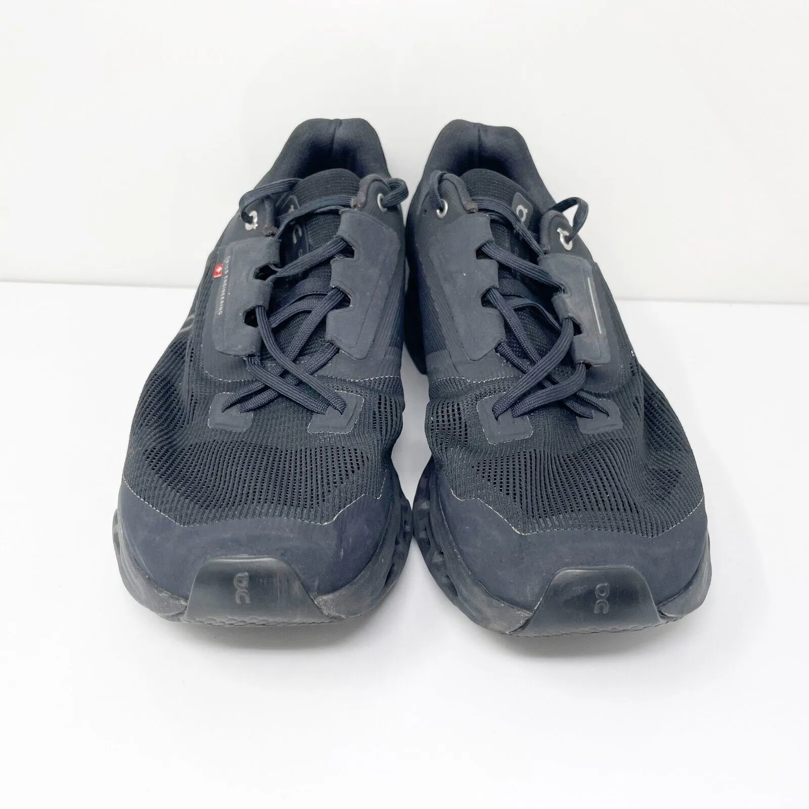 On Mens Cloudstratus Black Running Shoes Sneakers Size 11.5