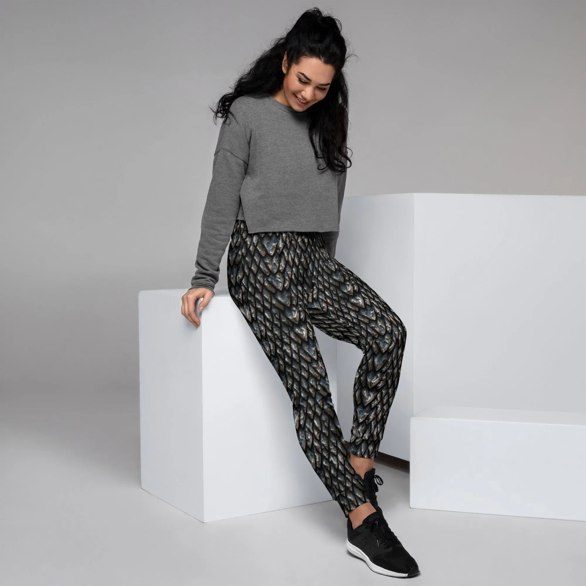 Onyx Dragon Scale Women's Slim Fit Joggers