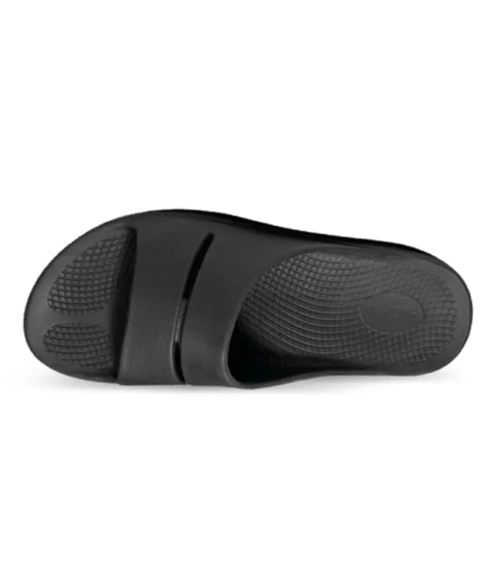 OOFOS OOAHH Mens Slide - Black - Size 8