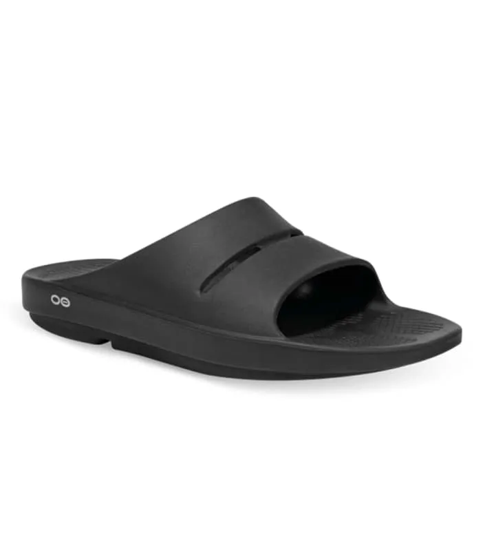 OOFOS OOAHH Mens Slide - Black - Size 8