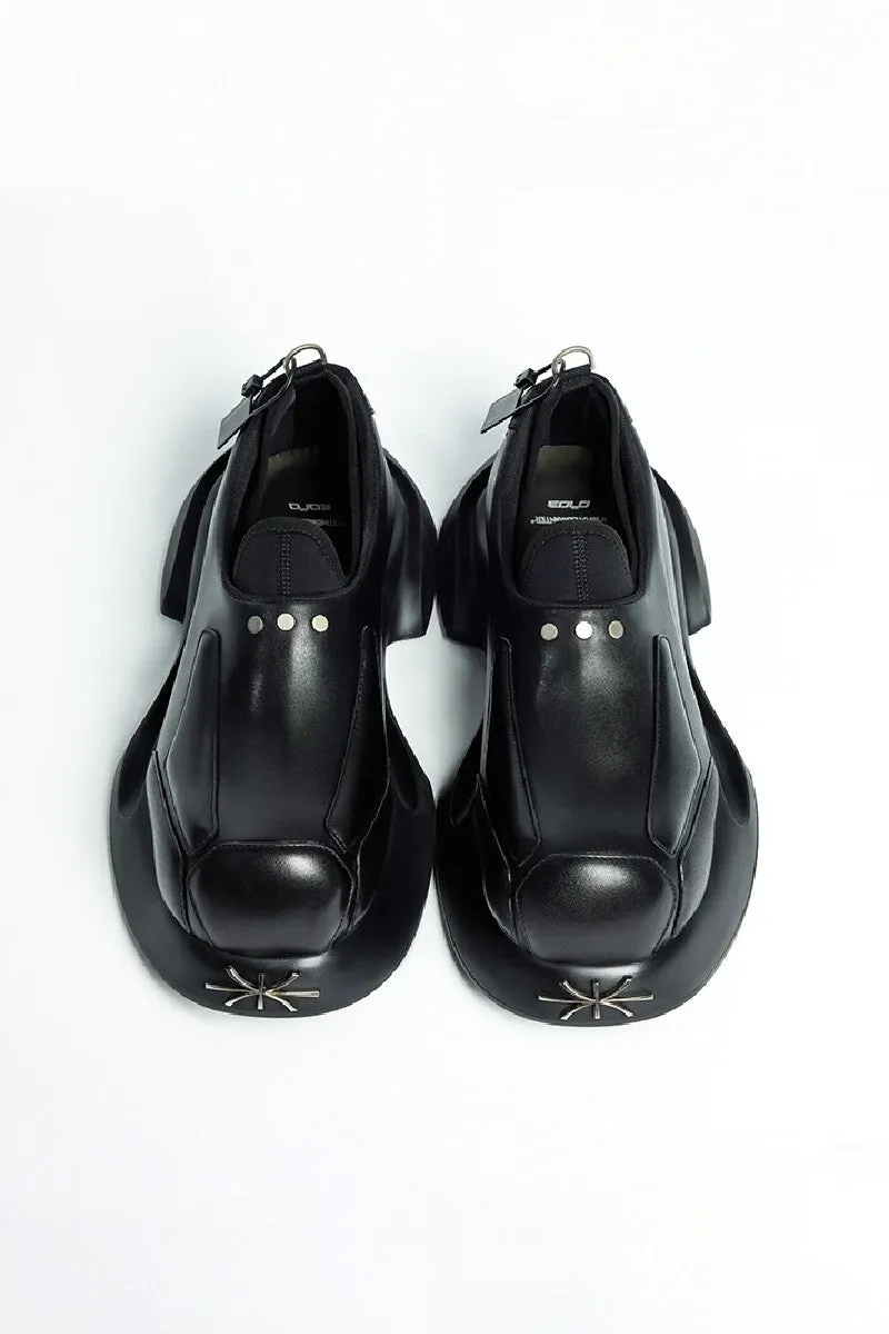 Oto3 Leather Derby Black Shoes