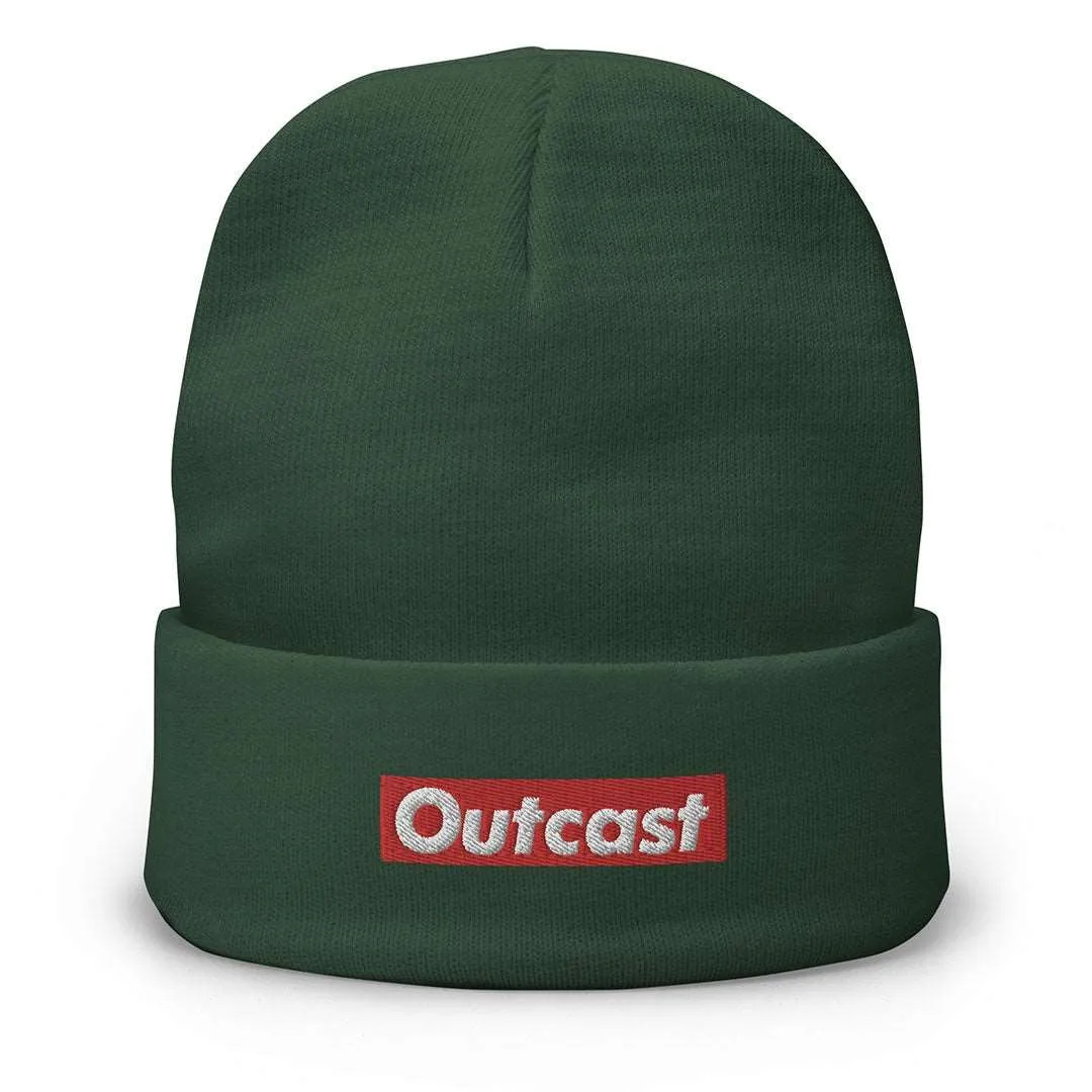 Outcast Box Beanie Hat | Green