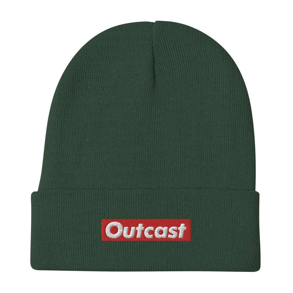 Outcast Box Beanie Hat | Green