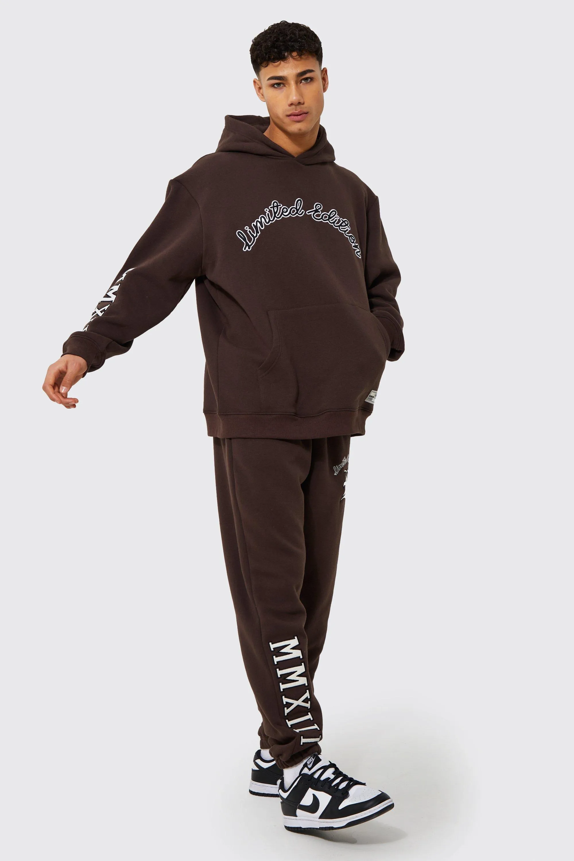 Oversized Limited Varsity Hooded Tracksuit | boohooMAN UK