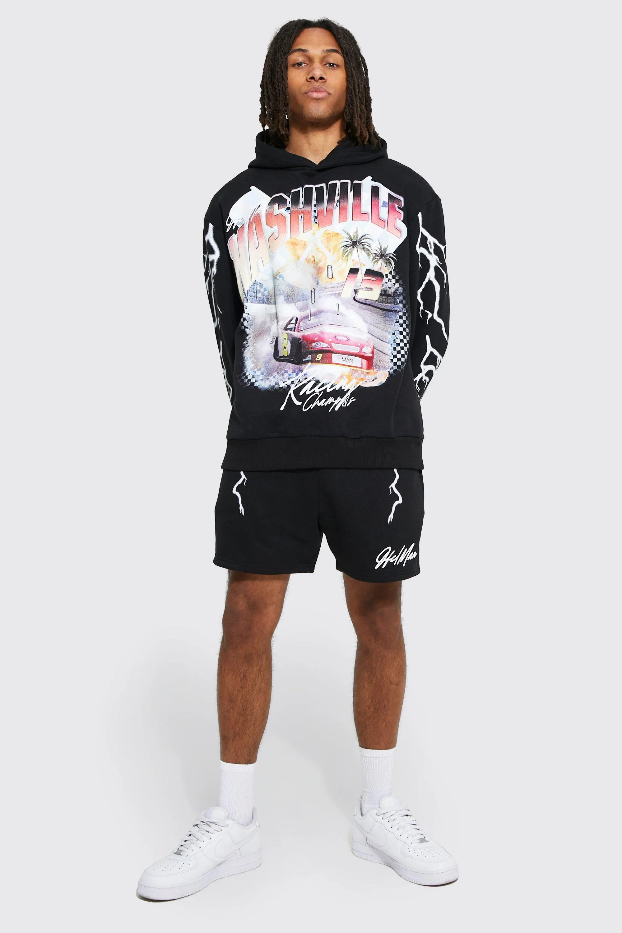 Oversized Nashville Graphic Short Tracksuit