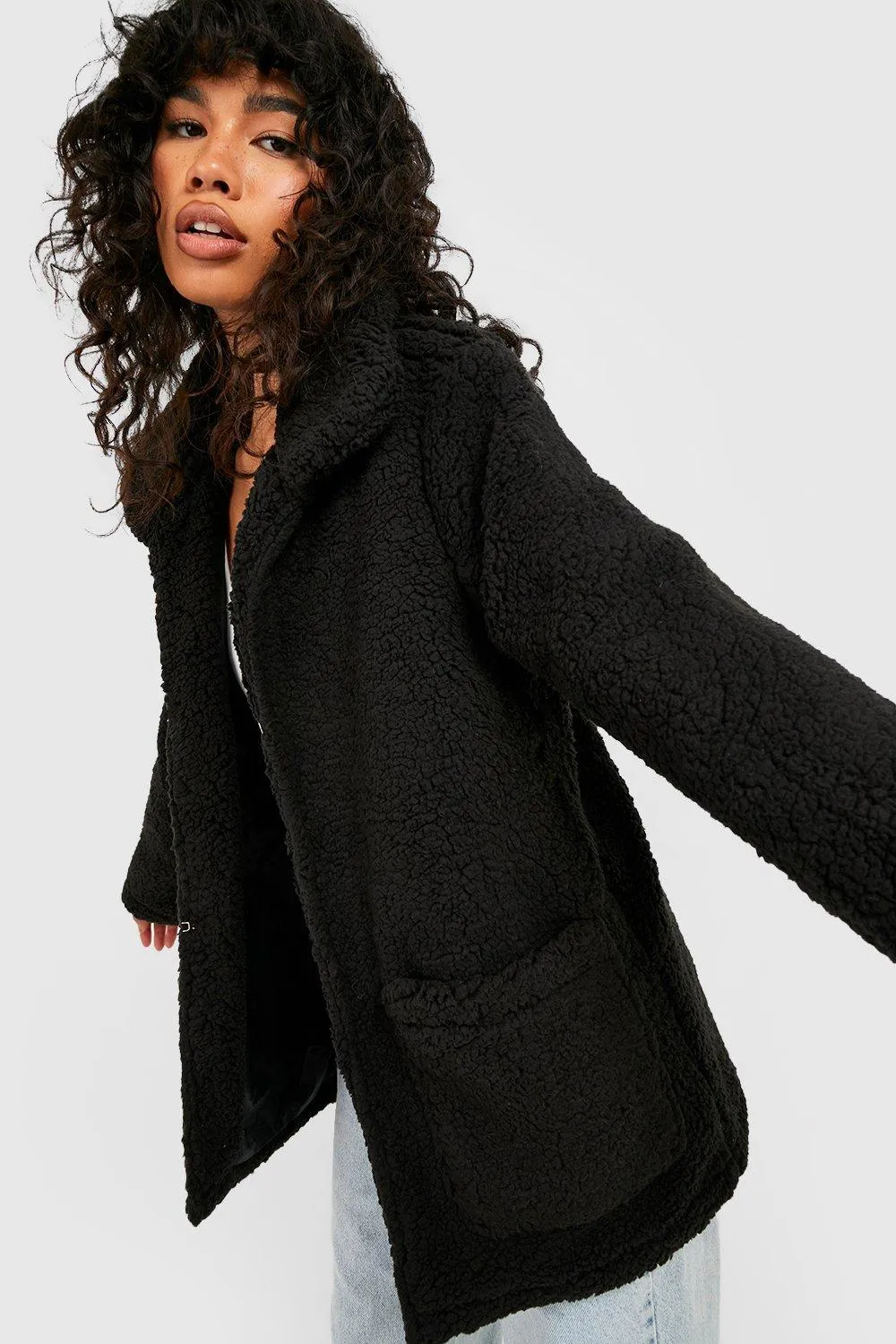 Oversized Teddy Faux Fur Coat