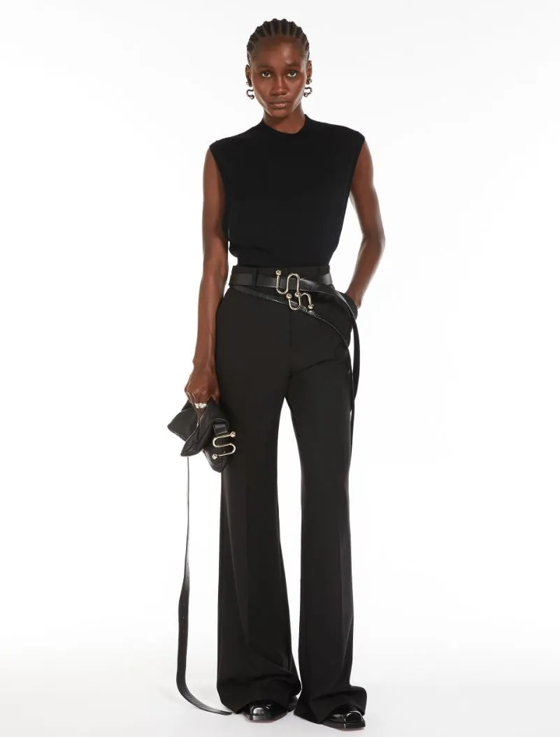 Oxalis wool trousers, black