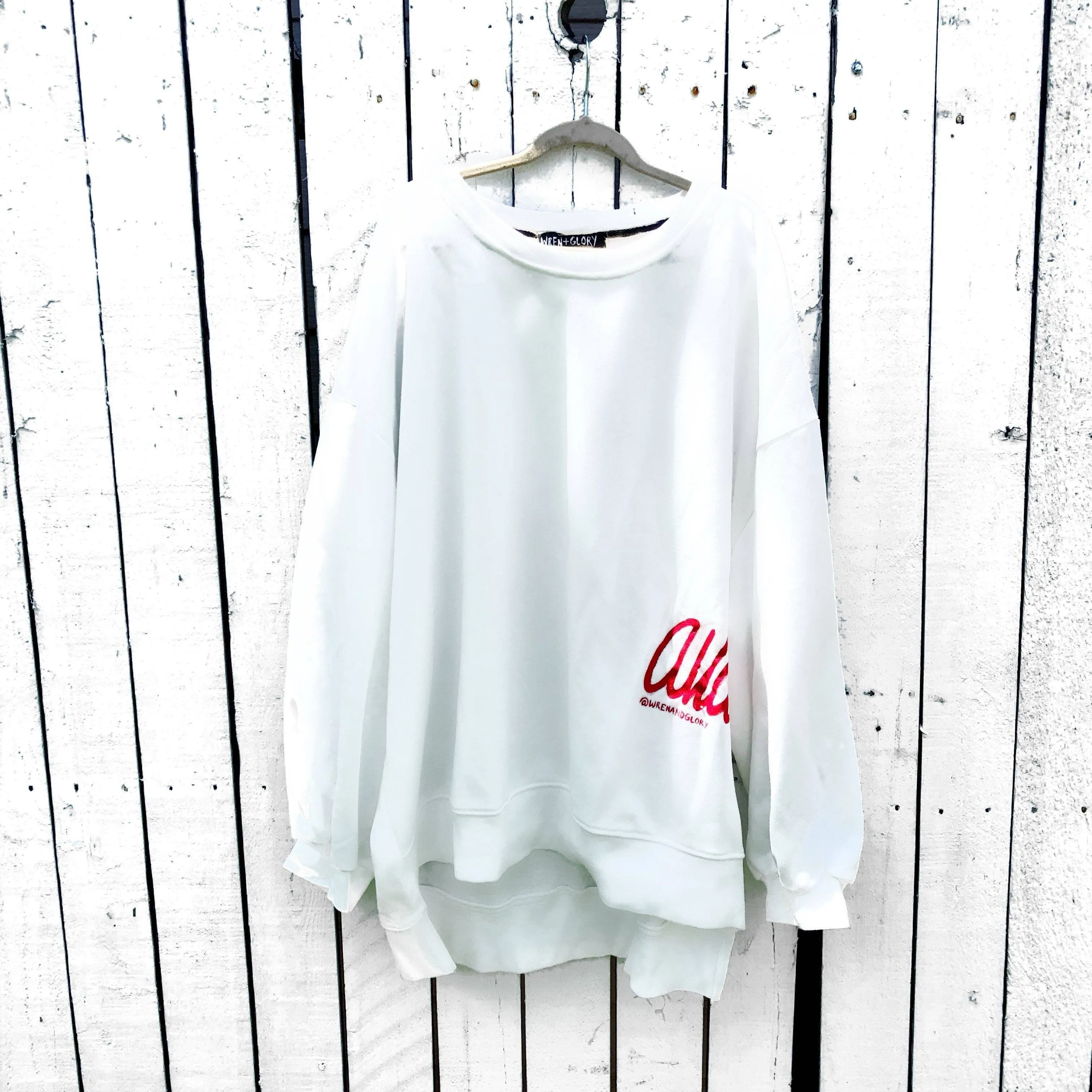 Painted sweatshirt in stock