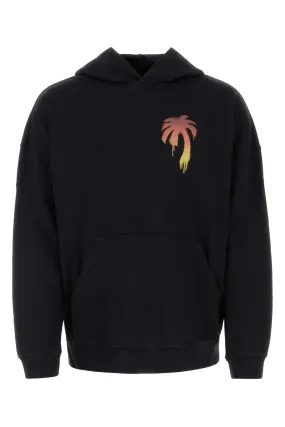 Palm Angels Black Cotton Oversize Sweatshirt