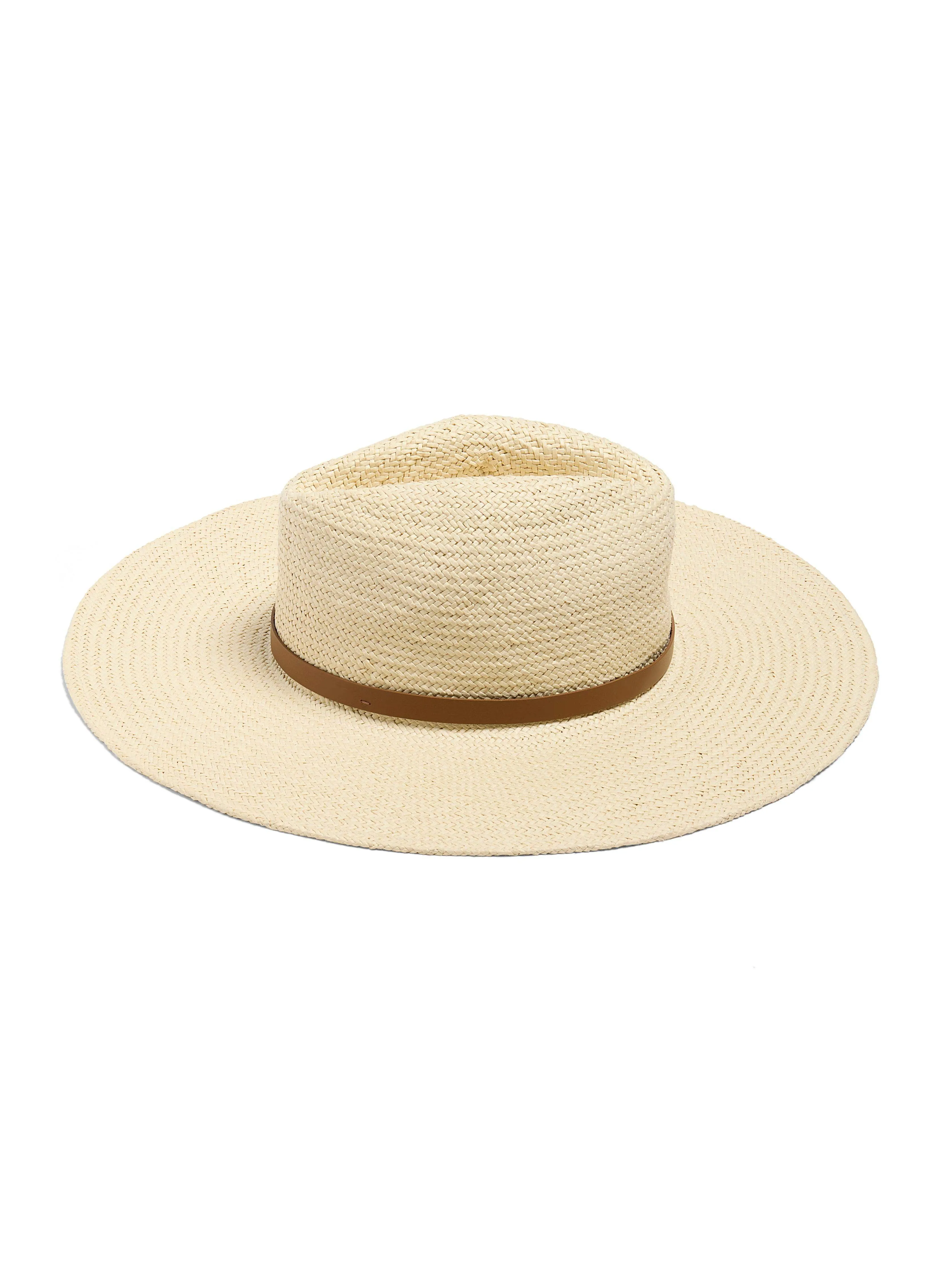 Paper Packable Rancher Hat - Cream