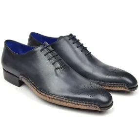 Anthracite Gray Leather Opanka Construction Oxfords by Paul Parkman