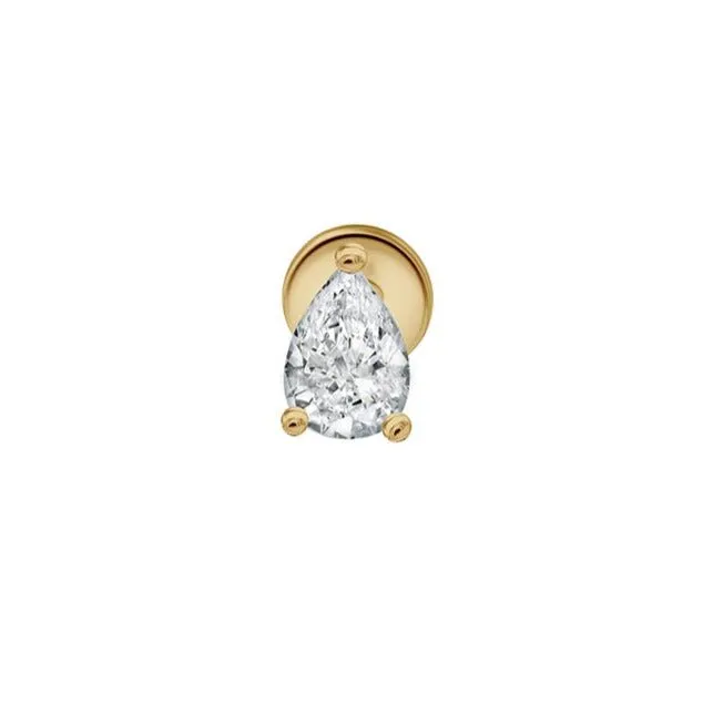 Pear Flat Back Stud