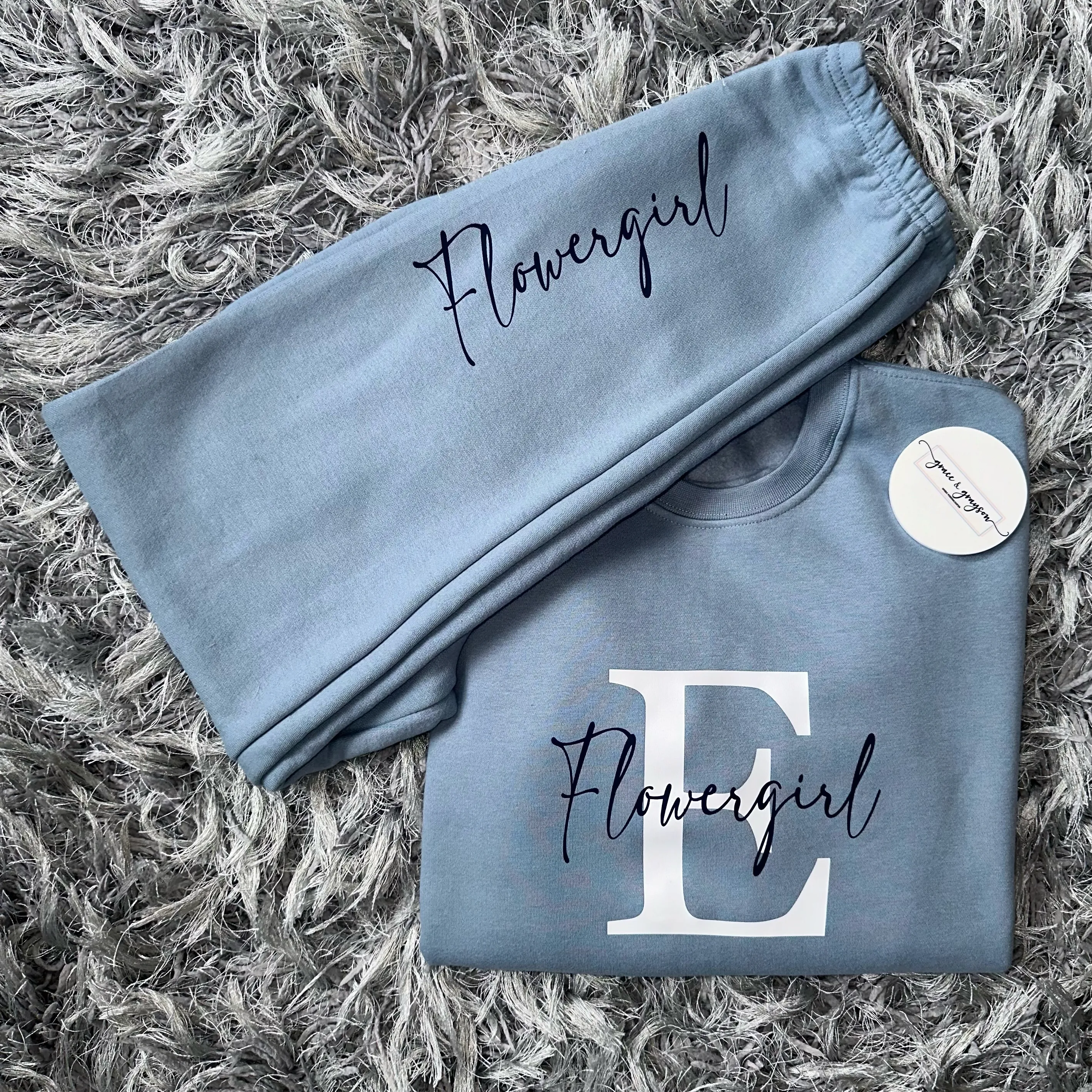 Personalised Dusty Blue Pageboy/Flowergirl Tracksuit