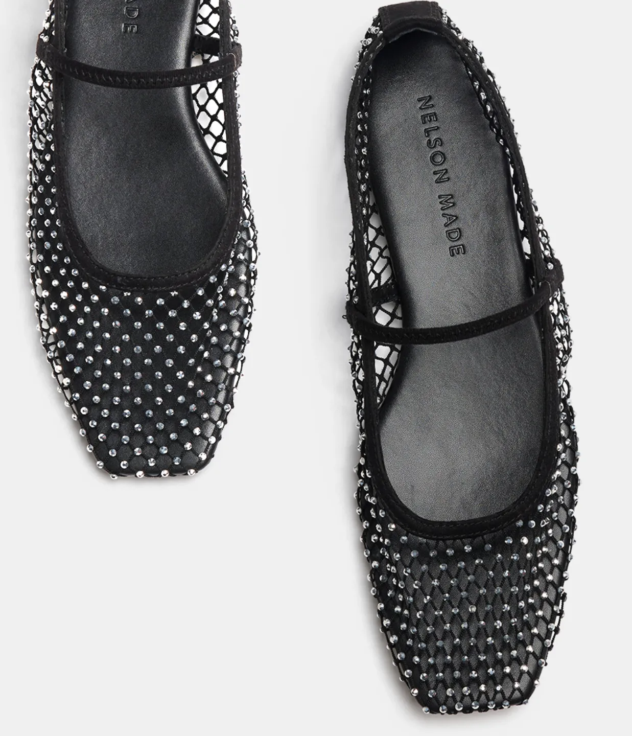 Pheobe Mesh Flat in Black