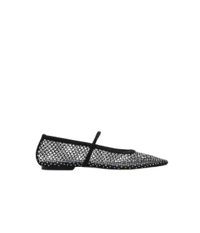 Pheobe Mesh Flat in Black