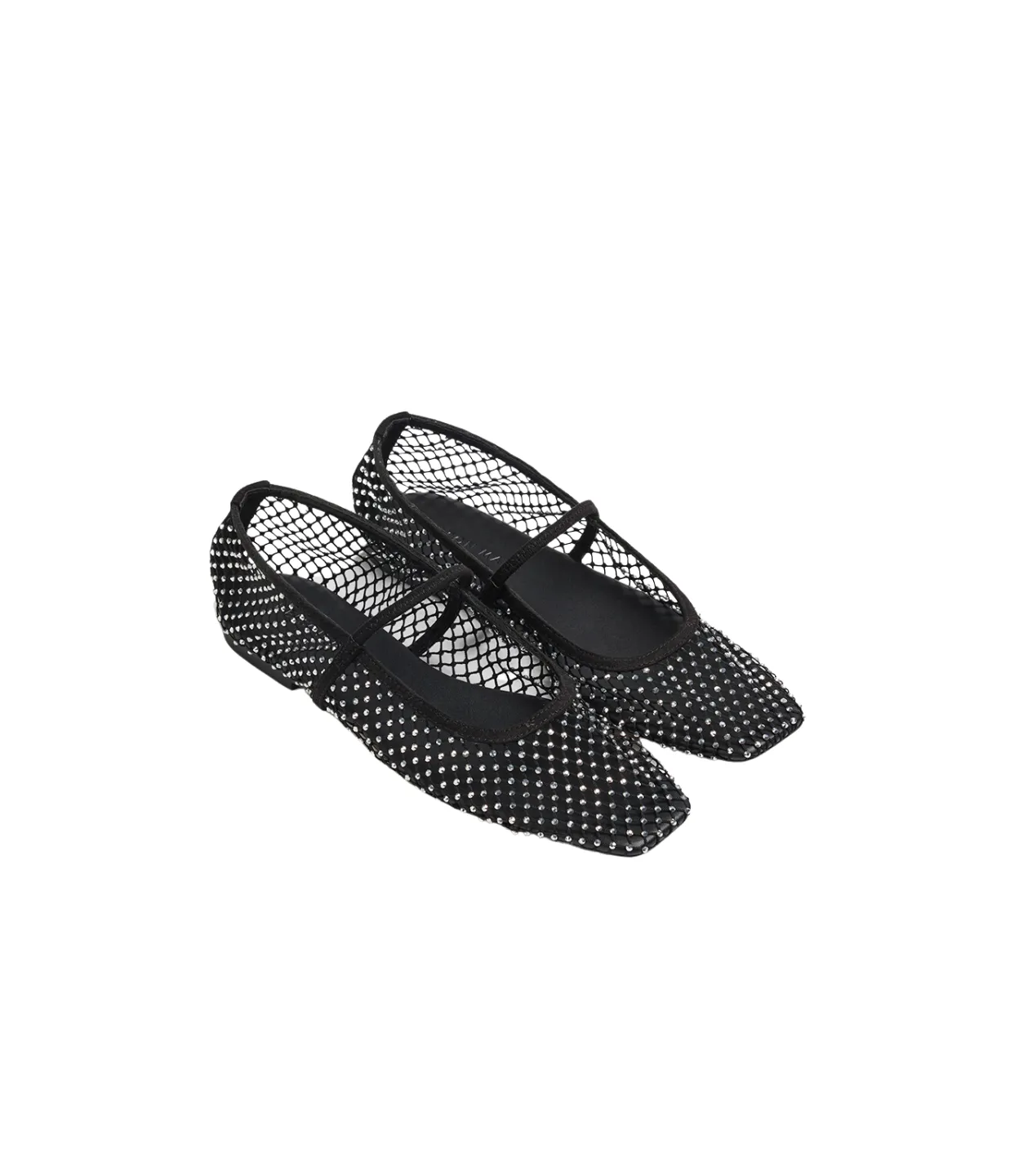 Pheobe Mesh Flat in Black