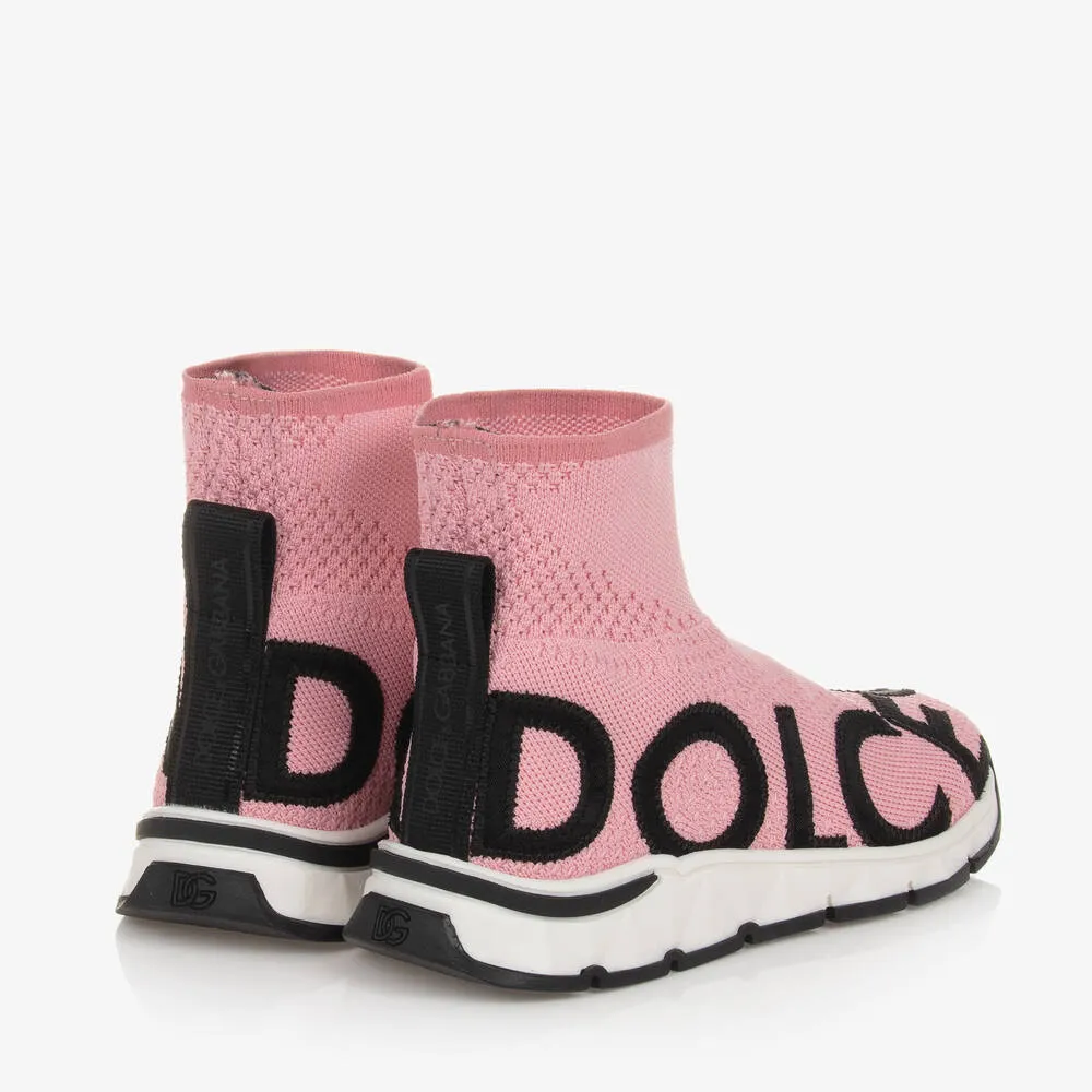 Pink & Black Sock Trainers