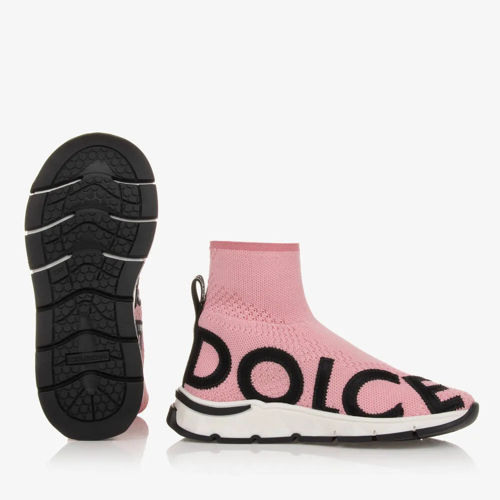 Pink & Black Sock Trainers