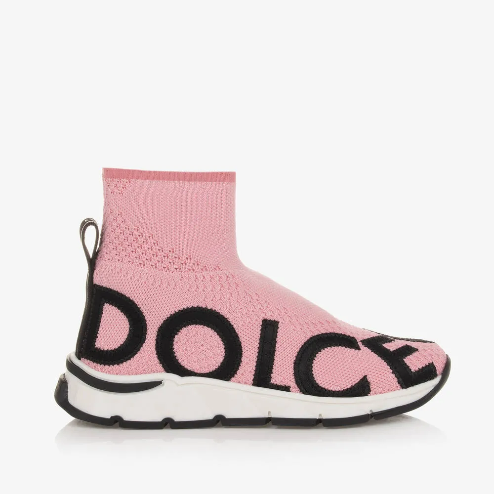 Pink & Black Sock Trainers