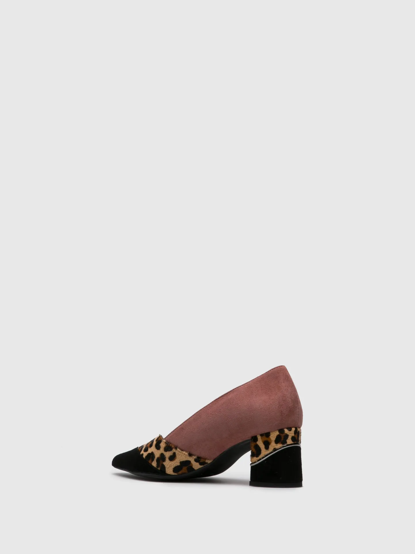 Pink Black Pointed Toe Shoes