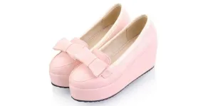 Pink Bow Ballet Flats