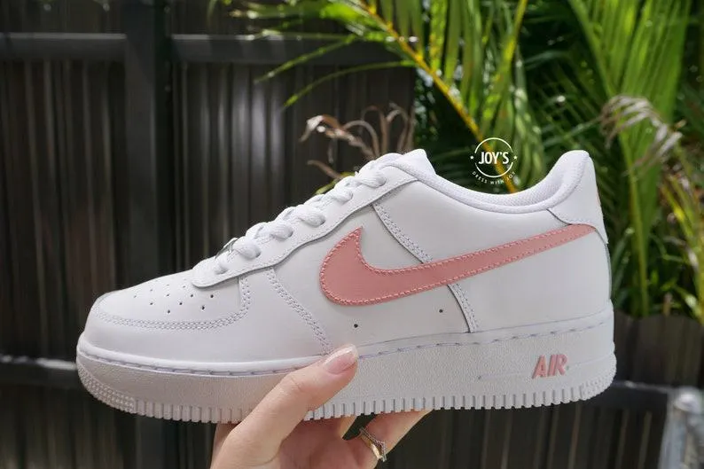 Pink Custom Nike Air Force 1 Sneakers