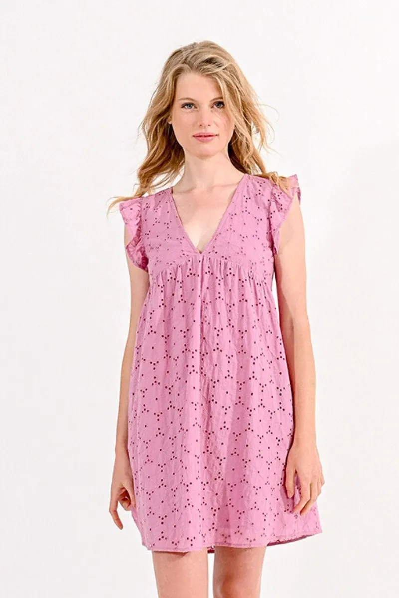 Pink Eyelet Dress