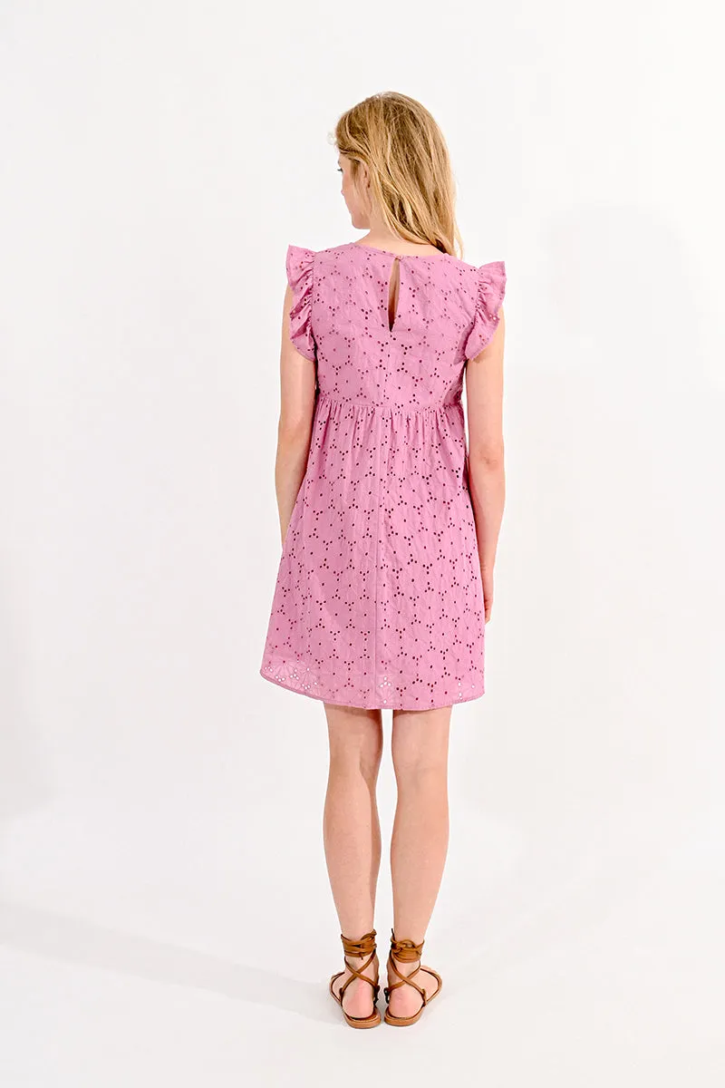 Pink Eyelet Dress