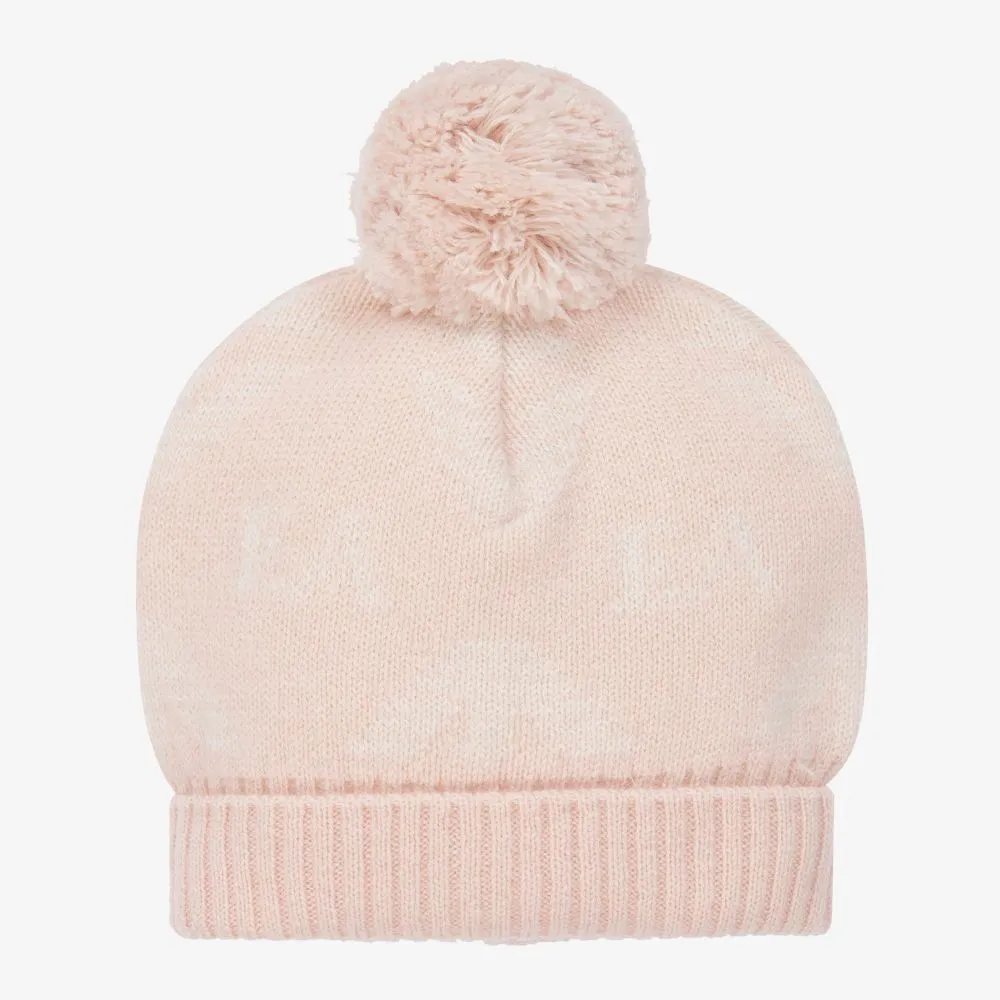 Pink Logo Pom-Pom Hat