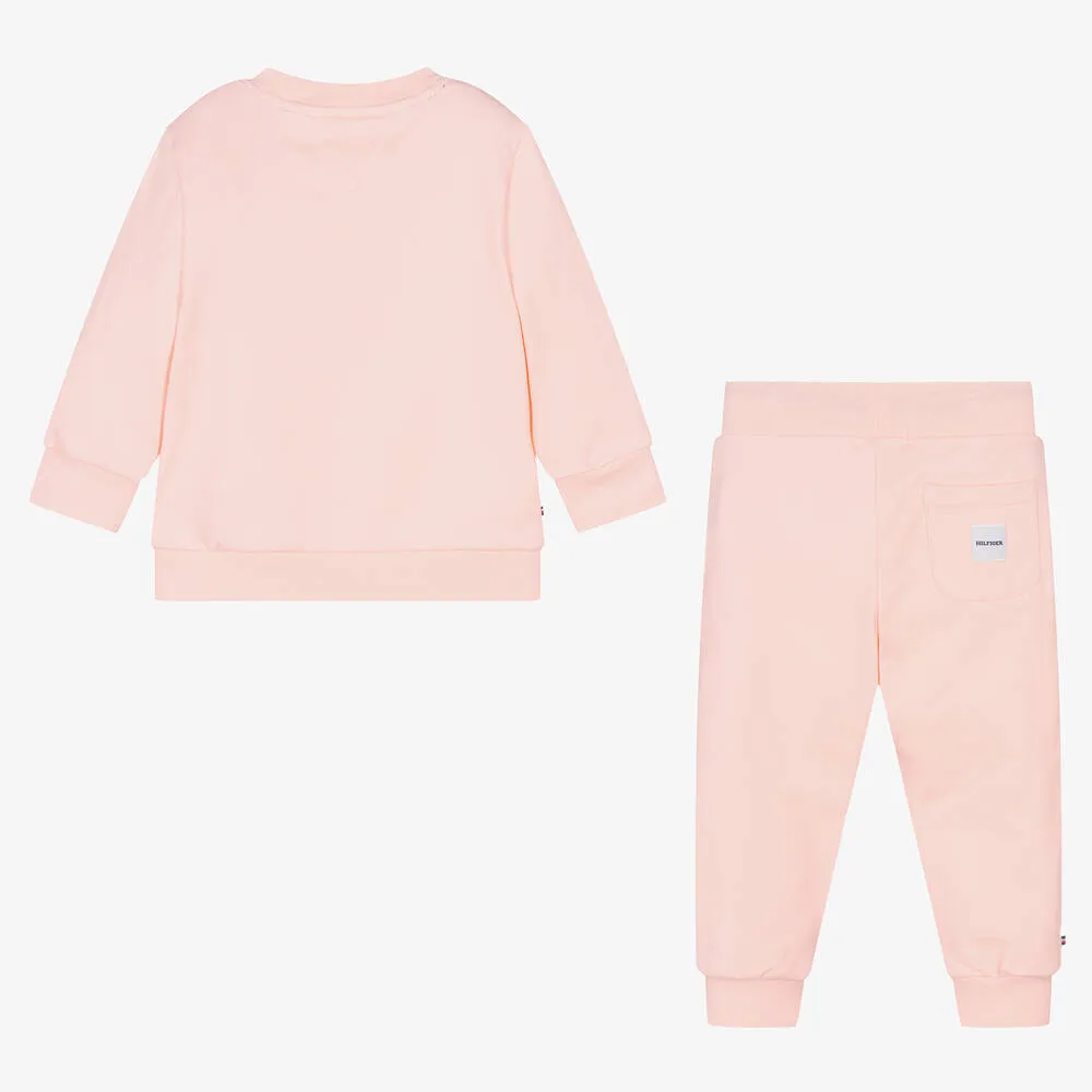 Pink Organic Cotton Baby Tracksuit