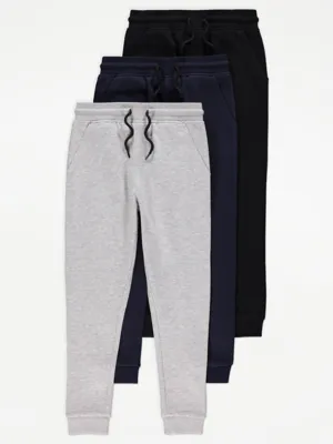 Plain Joggers 3 Pack | Kids | George at ASDA