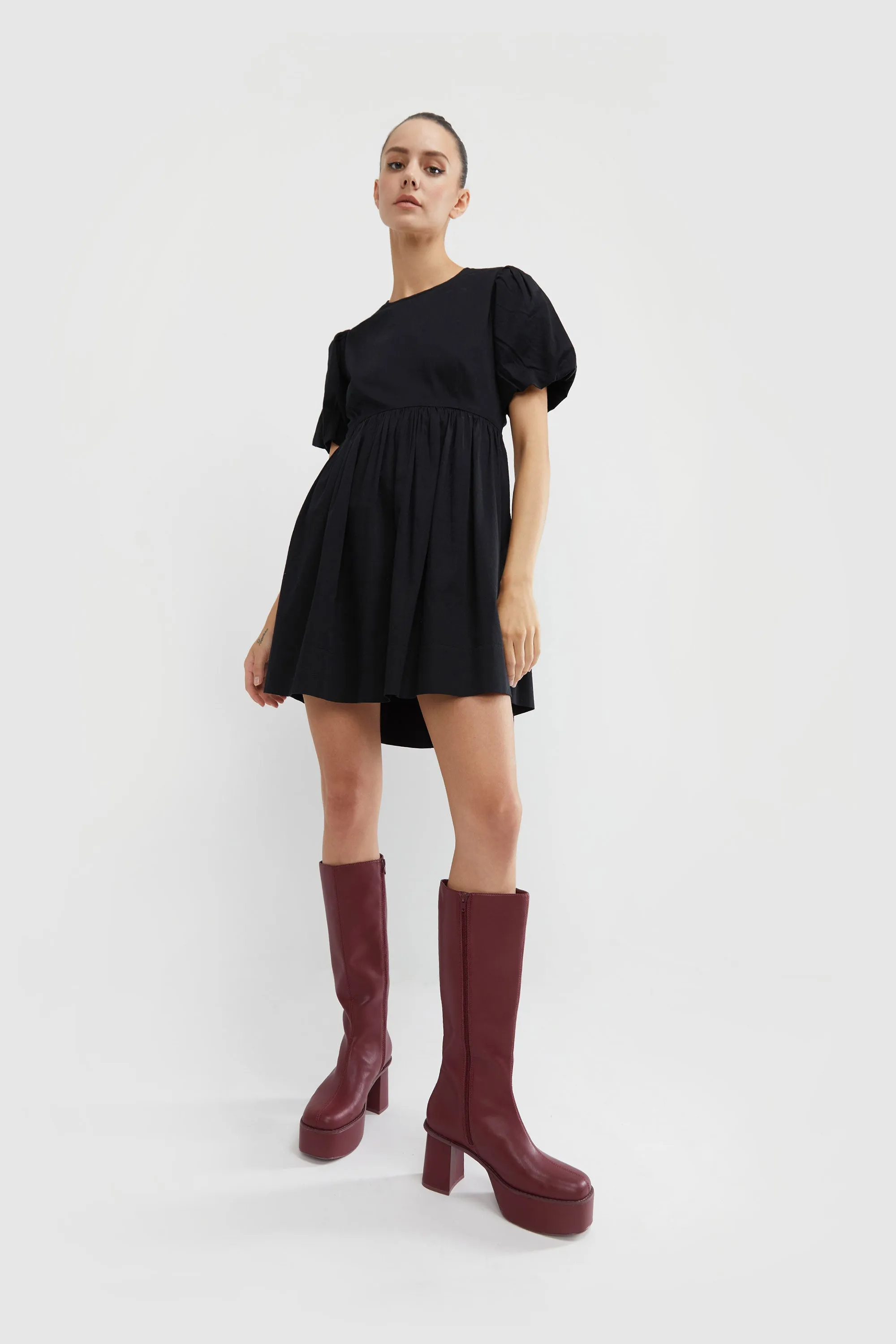 PLATFORM KNEE HIGH BOOTS