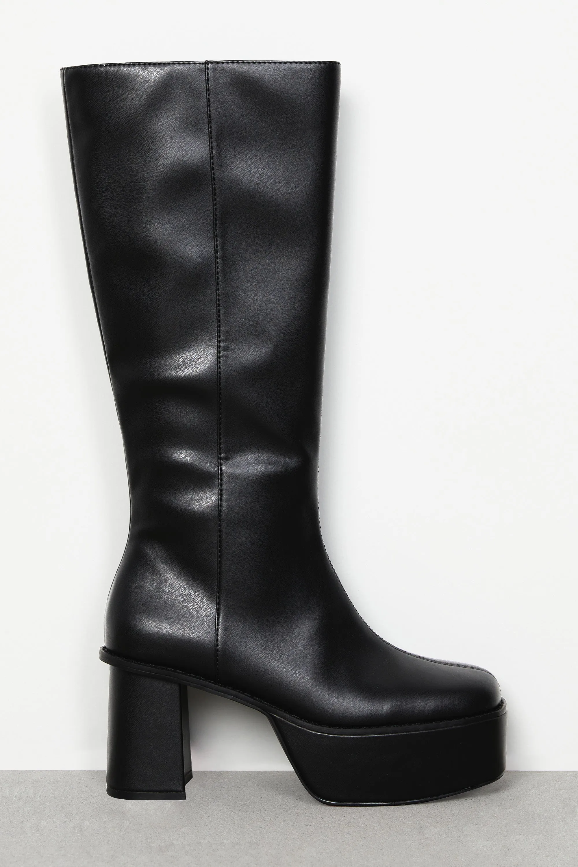 PLATFORM KNEE HIGH BOOTS