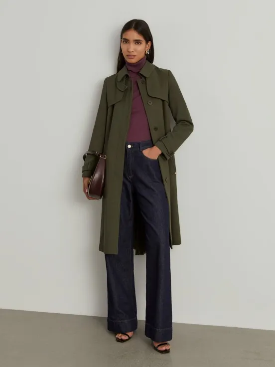 Pleated gabardine jacket